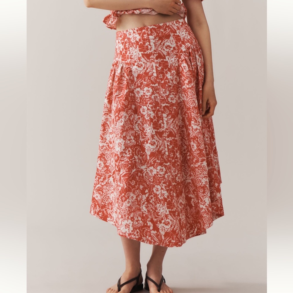 NWT - Linen Midi Skirt